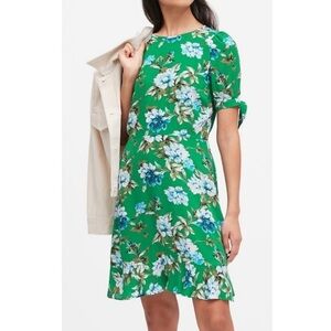 Banana Republic Green Floral Botanical Puff Sleeve
Mini Dress Women's Size 0